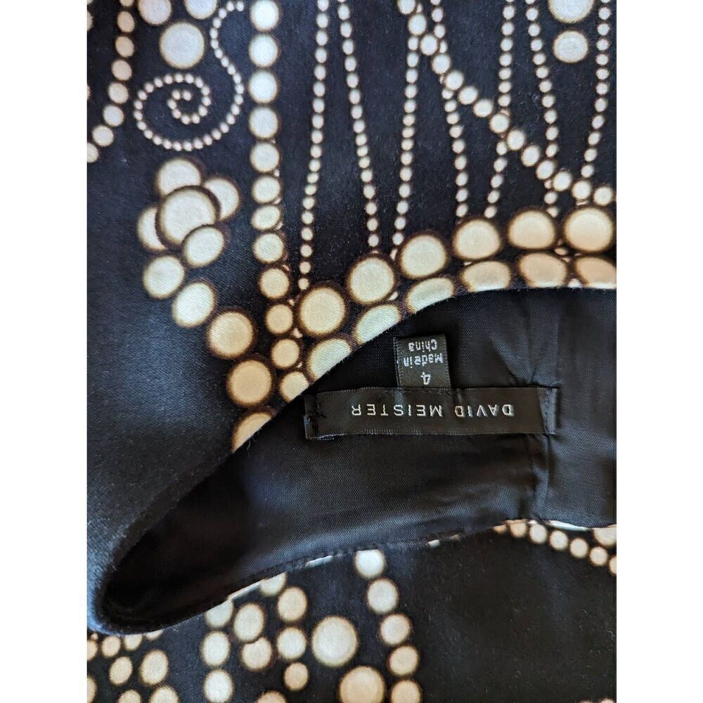 David Meister body con shift dress sz 4 nwot cotton blend knee length printed - Picture 5 of 8